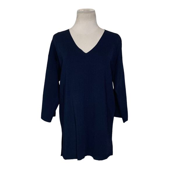 Chico's 3/4 sleeves v neck knit top size 0 - US Small - Picture 1 of 9